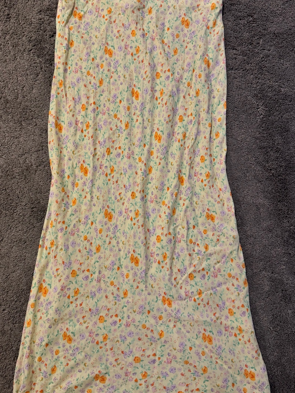 wild fable Cream Maxi Skirt with Orange & Lavender Floral Print